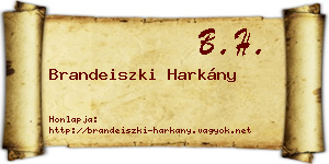 Brandeiszki Harkány névjegykártya