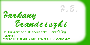 harkany brandeiszki business card